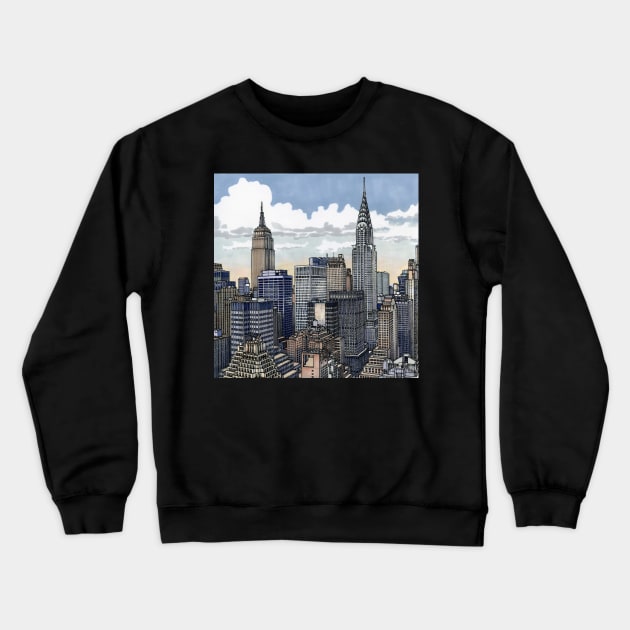 New york clean Crewneck Sweatshirt by maxwellillustration